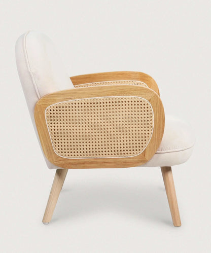 Boho Rattan Armchair (Beige) - Comfortable, Bohemian Style     - Marcel Olsen