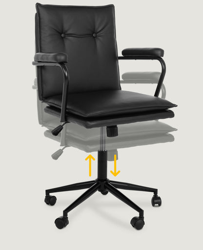 Executive Cushioned Office Chair (Black)     - Marcel Olsen